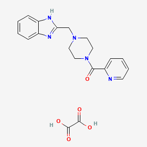 molecular formula C20H21N5O5 B2623364 (4-((1H-benzo[d]imidazol-2-yl)methyl)piperazin-1-yl)(pyridin-2-yl)methanone oxalate CAS No. 1351631-69-0