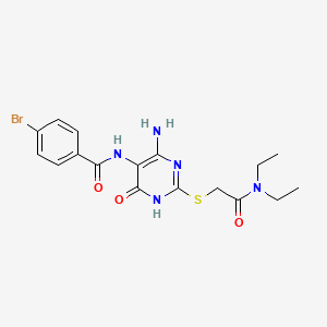 N-(4-amino-2-((2-(diethylamino)-2-oxoethyl)thio)-6-oxo-1,6-dihydropyrimidin-5-yl)-4-bromobenzamide