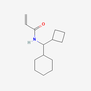 molecular formula C14H23NO B2623372 N-[Cyclobutyl(cyclohexyl)methyl]prop-2-enamide CAS No. 2305537-81-7