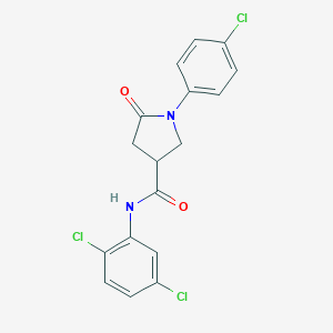 molecular formula C17H13Cl3N2O2 B262338 1-(4-chlorophenyl)-N-(2,5-dichlorophenyl)-5-oxopyrrolidine-3-carboxamide 