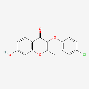 molecular formula C16H11ClO4 B2623401 3-(4-chlorophenoxy)-7-hydroxy-2-methyl-4H-chromen-4-one CAS No. 882283-30-9