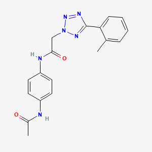 N-(4-acetamidophenyl)-2-[5-(2-methylphenyl)tetrazol-2-yl]acetamide
