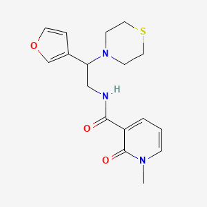 N-(2-(furan-3-yl)-2-thiomorpholinoethyl)-1-methyl-2-oxo-1,2-dihydropyridine-3-carboxamide