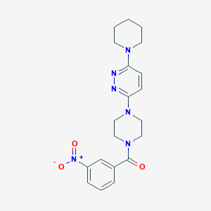 (3-Nitrophenyl)-[4-(6-piperidin-1-ylpyridazin-3-yl)piperazin-1-yl]methanone