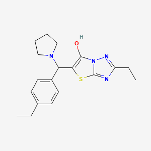 2-Ethyl-5-((4-ethylphenyl)(pyrrolidin-1-yl)methyl)thiazolo[3,2-b][1,2,4]triazol-6-ol