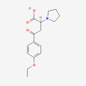 4-(4-Ethoxyphenyl)-4-oxo-2-(1-pyrrolidinyl)butanoic acid