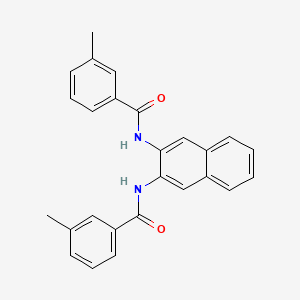 molecular formula C26H22N2O2 B2623418 N,N'-(naphthalene-2,3-diyl)bis(3-methylbenzamide) CAS No. 391218-27-2