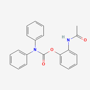 molecular formula C21H18N2O3 B2623433 2-acetamidophenyl N,N-diphenylcarbamate CAS No. 332389-19-2