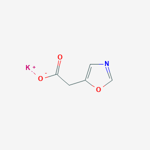 molecular formula C5H4KNO3 B2623449 Potassium;2-(1,3-oxazol-5-yl)acetate CAS No. 2247102-72-1