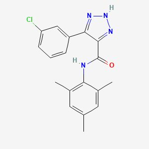 molecular formula C18H17ClN4O B2623459 4-(3-chlorophenyl)-N-mesityl-1H-1,2,3-triazole-5-carboxamide CAS No. 1795300-29-6