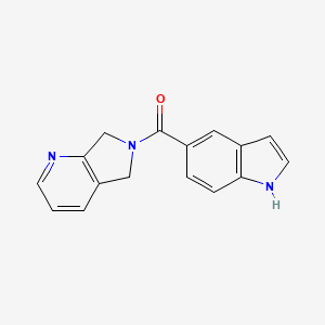 molecular formula C16H13N3O B2623465 (1H-indol-5-yl)(5H-pyrrolo[3,4-b]pyridin-6(7H)-yl)methanone CAS No. 2176152-24-0