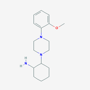 molecular formula C17H27N3O B2623466 2-[4-(2-Methoxyphenyl)piperazin-1-yl]cyclohexan-1-amine CAS No. 1042644-34-7
