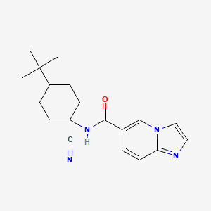 molecular formula C19H24N4O B2623474 N-(4-Tert-butyl-1-cyanocyclohexyl)imidazo[1,2-a]pyridine-6-carboxamide CAS No. 2191582-30-4
