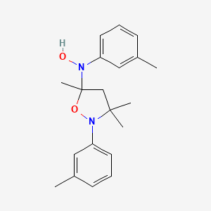 N-(3-methylphenyl)-N-[3,3,5-trimethyl-2-(3-methylphenyl)-1,2-oxazolidin-5-yl]hydroxylamine