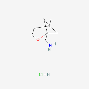 molecular formula C8H16ClNO B2623488 (5-Methyl-2-oxabicyclo[3.1.1]heptan-1-yl)methanamine;hydrochloride CAS No. 2413896-37-2
