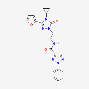 N-(2-(4-cyclopropyl-3-(furan-2-yl)-5-oxo-4,5-dihydro-1H-1,2,4-triazol-1-yl)ethyl)-2-phenyl-2H-1,2,3-triazole-4-carboxamide
