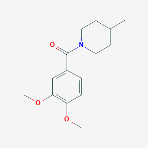 molecular formula C15H21NO3 B262349 1-(3,4-Dimethoxybenzoyl)-4-methylpiperidine 