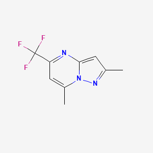 molecular formula C9H8F3N3 B2623490 2,7-Dimethyl-5-(trifluoromethyl)pyrazolo[1,5-a]pyrimidine CAS No. 882275-06-1