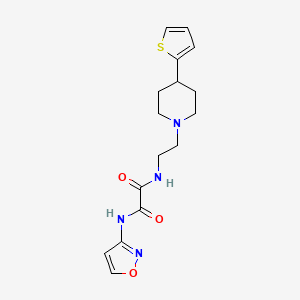 molecular formula C16H20N4O3S B2623492 N1-(isoxazol-3-yl)-N2-(2-(4-(thiophen-2-yl)piperidin-1-yl)ethyl)oxalamide CAS No. 1428365-45-0