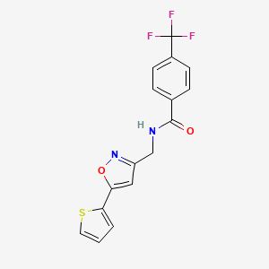 N-((5-(thiophen-2-yl)isoxazol-3-yl)methyl)-4-(trifluoromethyl)benzamide