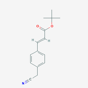 molecular formula C15H17NO2 B026235 4-(氰基甲基)肉桂酸叔丁酯 CAS No. 120225-74-3