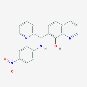 7-(((4-Nitrophenyl)amino)(pyridin-2-yl)methyl)quinolin-8-ol