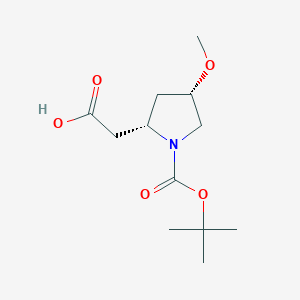 2-[(2S,4S)-4-Methoxy-1-[(2-methylpropan-2-yl)oxycarbonyl]pyrrolidin-2-yl]acetic acid