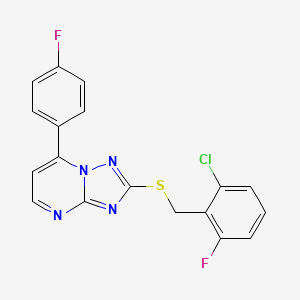2-[(2-Chloro-6-fluorobenzyl)sulfanyl]-7-(4-fluorophenyl)[1,2,4]triazolo[1,5-a]pyrimidine