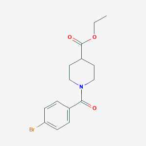 molecular formula C15H18BrNO3 B262352 Ethyl 1-(4-bromobenzoyl)piperidine-4-carboxylate 