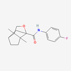 molecular formula C17H20FNO2 B2623525 N-(4-fluorophenyl)-3a,6a-dimethylhexahydro-1H-1,4-methanocyclopenta[c]furan-1-carboxamide CAS No. 473707-65-2