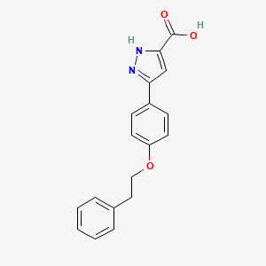 5-[4-(2-phenylethoxy)phenyl]-1H-pyrazole-3-carboxylic acid