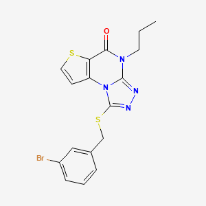 1-((3-bromobenzyl)thio)-4-propylthieno[2,3-e][1,2,4]triazolo[4,3-a]pyrimidin-5(4H)-one