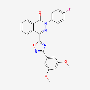 molecular formula C24H17FN4O4 B2623545 4-[3-(3,5-dimethoxyphenyl)-1,2,4-oxadiazol-5-yl]-2-(4-fluorophenyl)phthalazin-1(2H)-one CAS No. 1207013-07-7