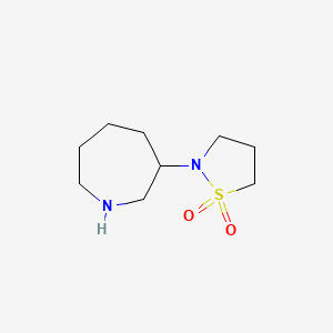 molecular formula C9H18N2O2S B2623546 2-(Azepan-3-yl)-1lambda6,2-thiazolidine-1,1-dione CAS No. 1341330-22-0