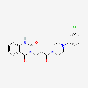 molecular formula C22H23ClN4O3 B2623547 3-[3-[4-(5-chloro-2-methylphenyl)piperazin-1-yl]-3-oxopropyl]-1H-quinazoline-2,4-dione CAS No. 896372-91-1