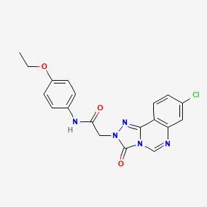 molecular formula C19H16ClN5O3 B2623548 2-(8-chloro-3-oxo-[1,2,4]triazolo[4,3-c]quinazolin-2(3H)-yl)-N-(4-ethoxyphenyl)acetamide CAS No. 1286697-46-8