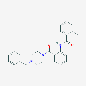 N-{2-[(4-benzyl-1-piperazinyl)carbonyl]phenyl}-2-methylbenzamide