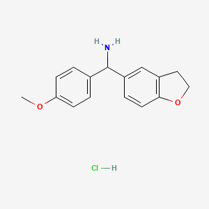 (2,3-Dihydrobenzofuran-5-yl)(4-methoxyphenyl)methanamine hydrochloride