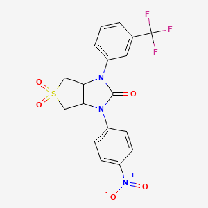 1-(4-nitrophenyl)-3-(3-(trifluoromethyl)phenyl)tetrahydro-1H-thieno[3,4-d]imidazol-2(3H)-one 5,5-dioxide