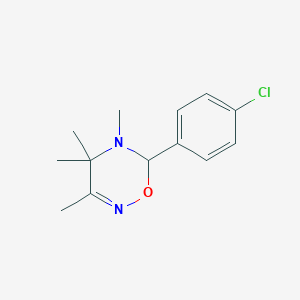 molecular formula C13H17ClN2O B262357 6-(4-chlorophenyl)-3,4,4,5-tetramethyl-5,6-dihydro-4H-1,2,5-oxadiazine 