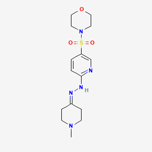 molecular formula C15H23N5O3S B2623576 1-Methylpiperidin-4-one [5-(morpholin-4-ylsulfonyl)pyridin-2-yl]hydrazone CAS No. 1707392-11-7