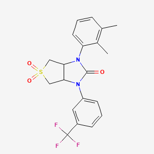 molecular formula C20H19F3N2O3S B2623578 1-(2,3-dimethylphenyl)-3-(3-(trifluoromethyl)phenyl)tetrahydro-1H-thieno[3,4-d]imidazol-2(3H)-one 5,5-dioxide CAS No. 879930-60-6
