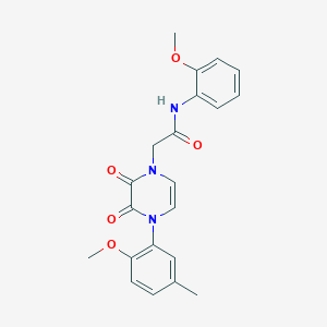 2-[4-(2-methoxy-5-methylphenyl)-2,3-dioxopyrazin-1-yl]-N-(2-methoxyphenyl)acetamide