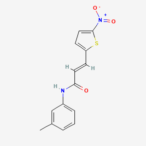 molecular formula C14H12N2O3S B2623581 (E)-3-(5-nitrothiophen-2-yl)-N-(m-tolyl)acrylamide CAS No. 1164536-33-7