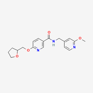 N-((2-methoxypyridin-4-yl)methyl)-6-((tetrahydrofuran-2-yl)methoxy)nicotinamide