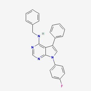 molecular formula C25H19FN4 B2623588 N-benzyl-7-(4-fluorophenyl)-5-phenyl-7H-pyrrolo[2,3-d]pyrimidin-4-amine CAS No. 477230-01-6