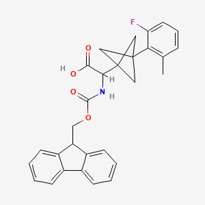 2-(9H-Fluoren-9-ylmethoxycarbonylamino)-2-[3-(2-fluoro-6-methylphenyl)-1-bicyclo[1.1.1]pentanyl]acetic acid