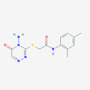 molecular formula C13H15N5O2S B2623602 2-[(4-amino-5-oxo-1,2,4-triazin-3-yl)sulfanyl]-N-(2,4-dimethylphenyl)acetamide CAS No. 869068-17-7