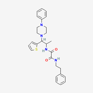 N'-(2-phenylethyl)-N-[1-(4-phenylpiperazin-1-yl)-1-(thiophen-2-yl)propan-2-yl]ethanediamide