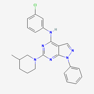 molecular formula C23H23ClN6 B2623609 N-(3-chlorophenyl)-6-(3-methylpiperidin-1-yl)-1-phenyl-1H-pyrazolo[3,4-d]pyrimidin-4-amine CAS No. 946218-65-1